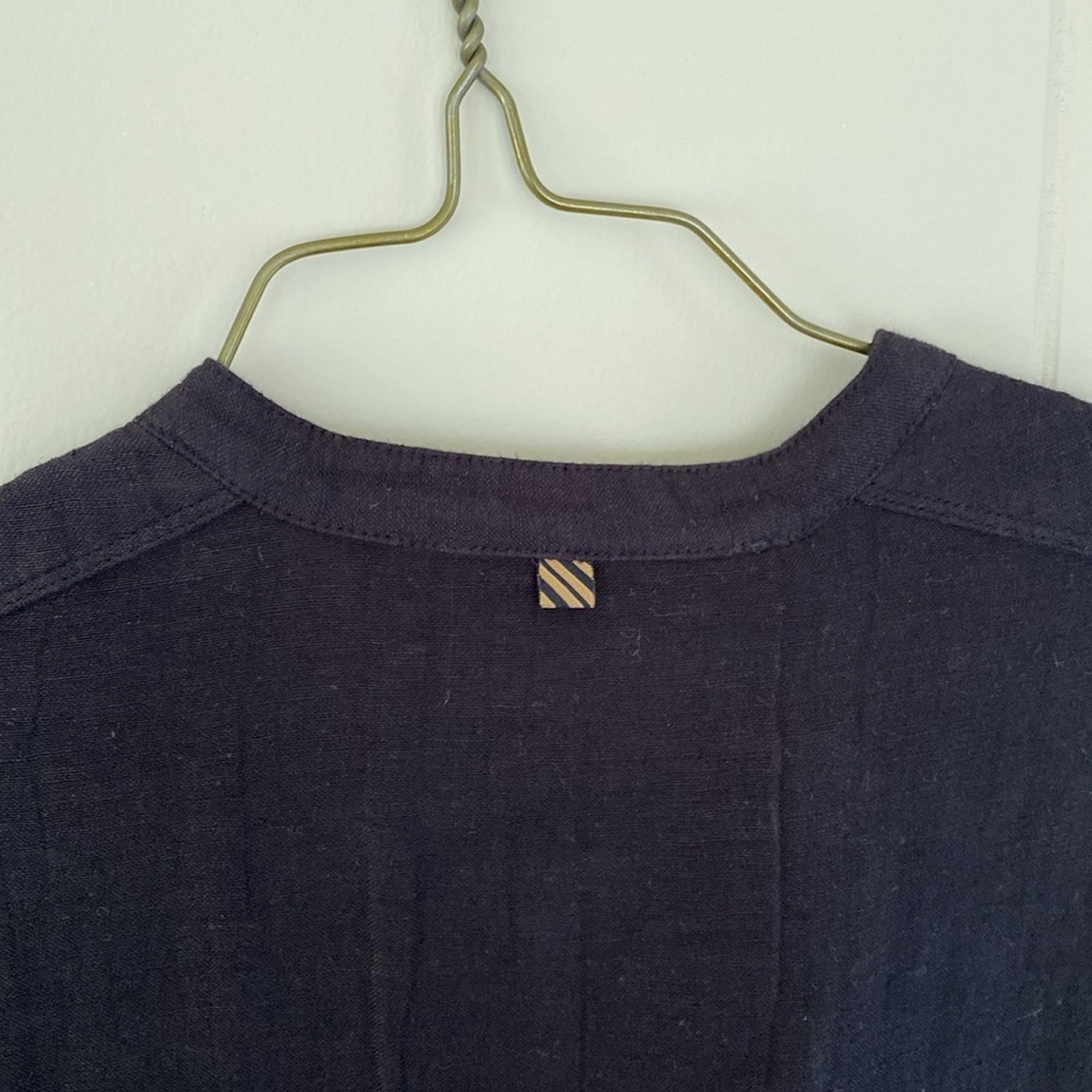 Billy Reid dolman sleeve button up dress black - Picture 10 of 12